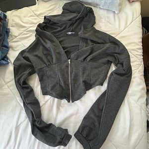 Grey Cropped Sweater